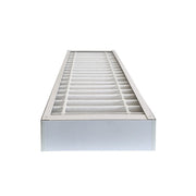 HS Solution RLF M5 Vorfilter, langer Faltenfilter mit weißem Rahmen, Schrägansicht