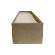 HS Solution RLF HEPA-14 Ersatzfilter mit Holzrahmen, gefaltetes Filtermedium sichtbar, Schrägansicht