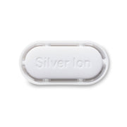 Clean Air Optima® Silberionenfilter, weiß, ovale Kartusche mit Prägeschrift „Silver Ion“