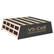 IQAir V5-Cell Ersatzfilter mit Wabenstruktur und lila-schwarzen Filtereinsätzen, Schrägansicht