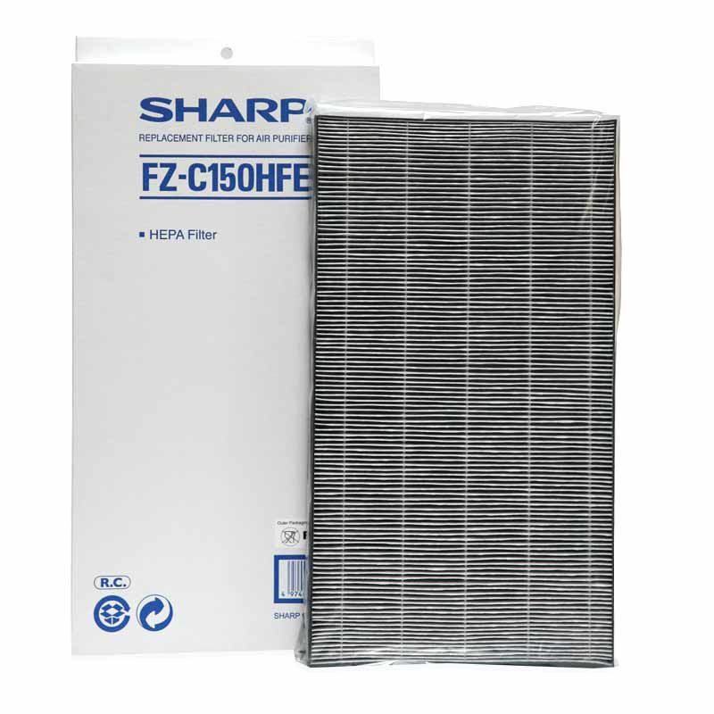 Sharp FZ-C150HFE HEPA-Ersatzfilter mit gefalteter Filterlamelle vor der Verpackung
