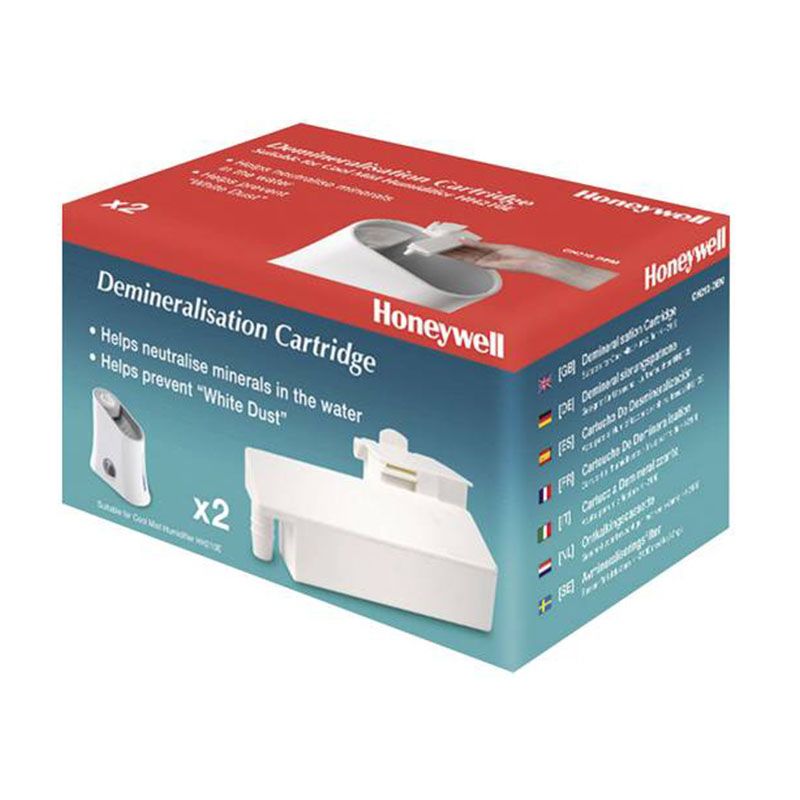 Verpackung der Honeywell Demineralisation Cartridge, 2er-Set für Kaltverdunster-Luftbefeuchter