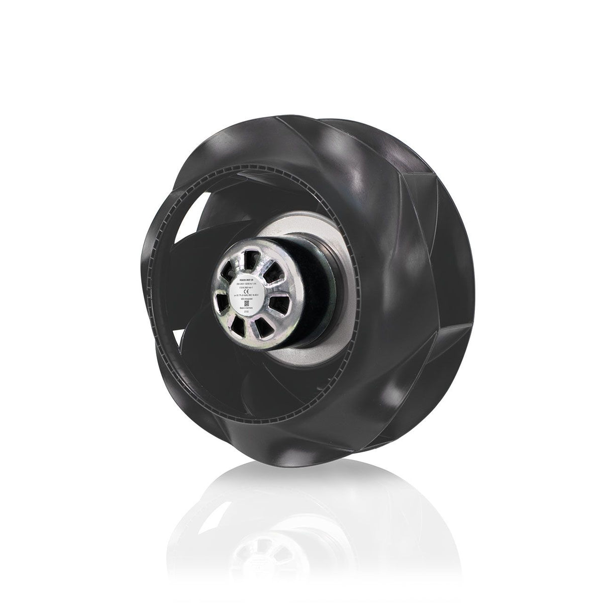 IQAir HealthPro 100 XE Luftreiniger, schwarzes Gebläserad mit Motor in Nahaufnahme