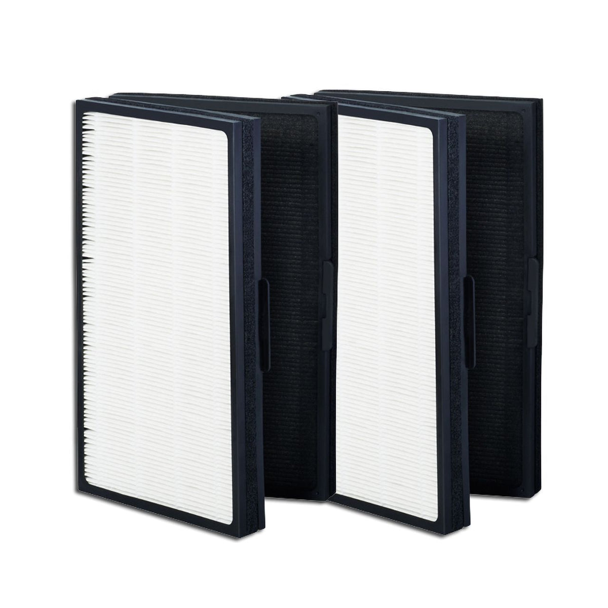 Blueair Pro M/L/XL Partikelfilter im 2er-Set, gefaltete HEPA-Filterelemente mit schwarzem Rahmen