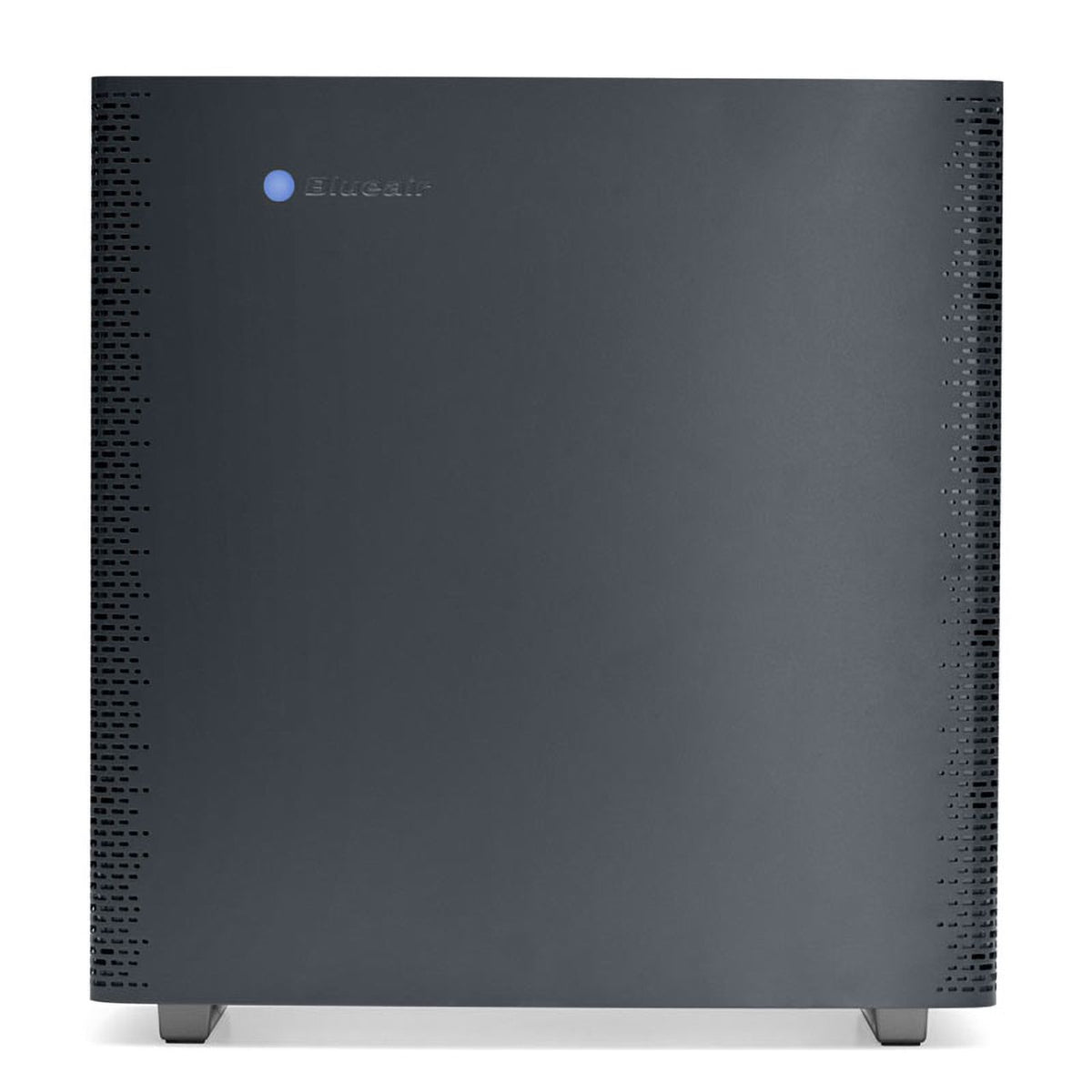 Blueair Sense Luftreiniger in Graphite Black, Frontansicht mit seitlichen Lüftungsschlitzen