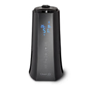 Clean Air Optima CA-603 Luftbefeuchter in Schwarz mit Display für Temperatur und Luftfeuchtigkeit, Frontalansicht
