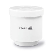 Clean Air Optima Wasserfilter W-01-W in weiß, zylindrische Kartusche mit Logo, Frontalansicht