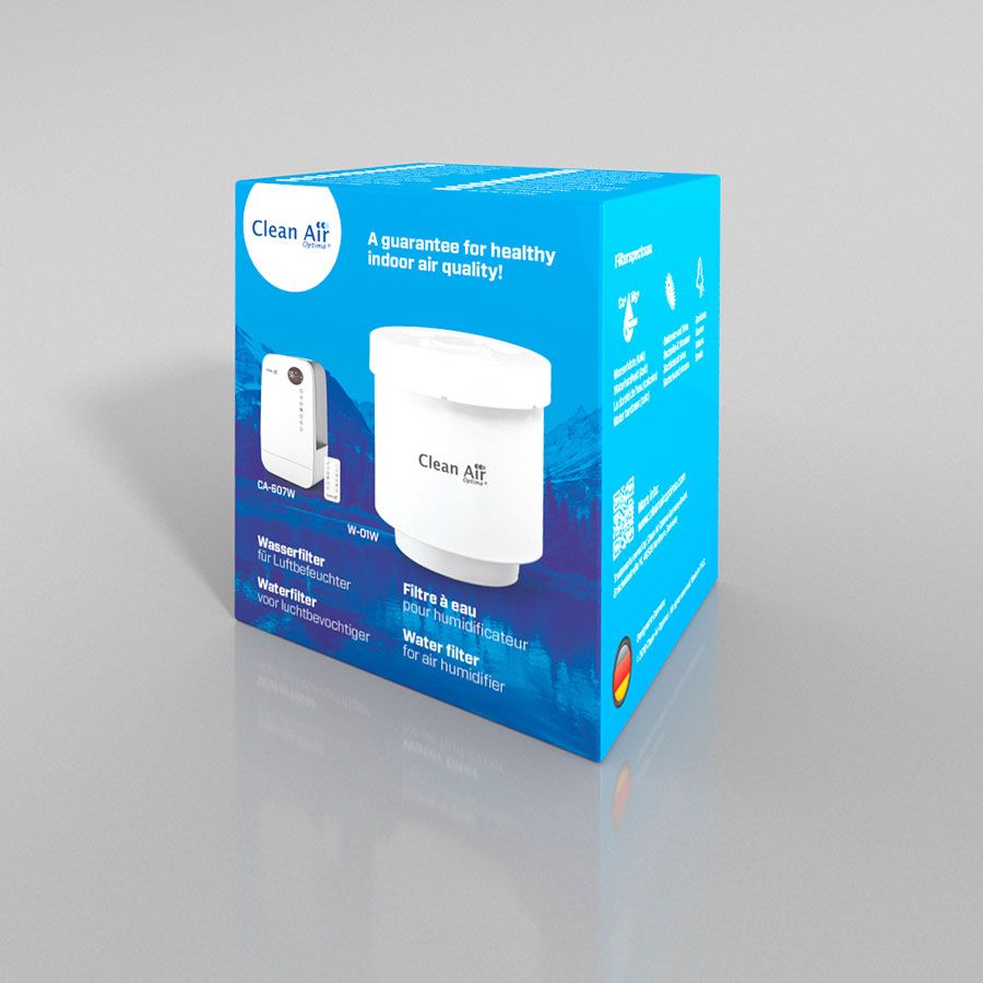 Verpackung des Clean Air Optima W-01W Wasserfilters für Luftbefeuchter, Modell CA-607